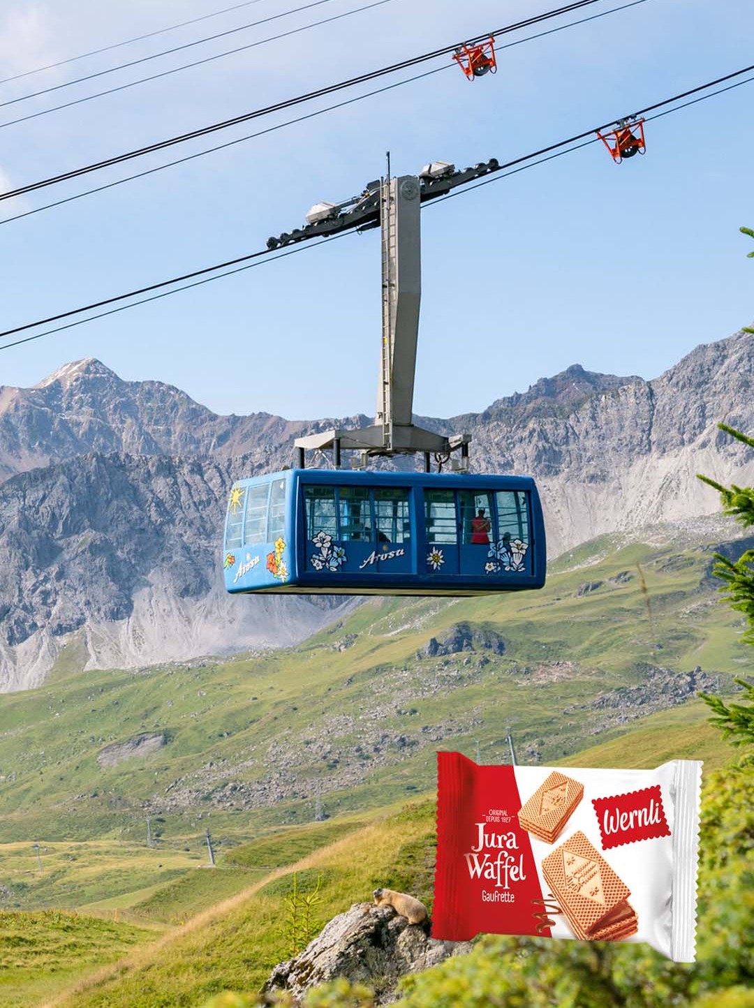 Bergbahnensampling Jura Waffel